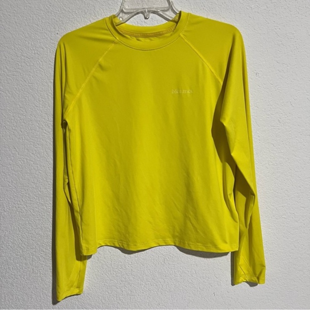 Marmot Yellow Blaze Windridge Long Sleeve Running Pullover Small